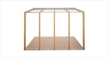 LIXIL　ひさし　軒下　縁側　ガーデンスペース　ガーデンルーム　ワンランク上　モダン　 おしゃれ　エクステリア　愛知・名古屋の外構専門店パートナーホームのエクステリア　製品一覧　ココマ　オープンテラスタイプ　屋根を前柱で支えただけのシンプル構造。庭先のテラスなどに最適なタイプ。|パートナーホーム