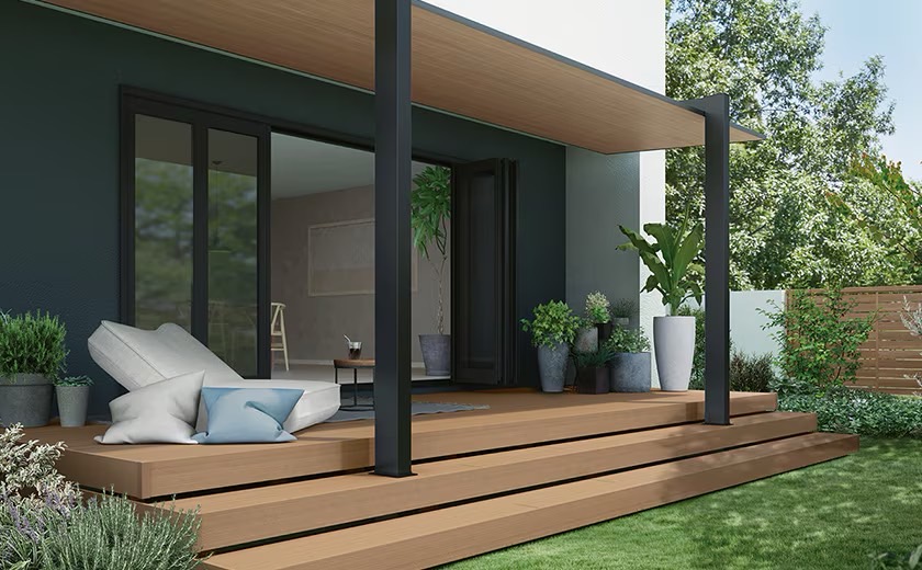 LIXIL　ガーデンスペース　ウッドデッキ　タイルデッキ　モダン　おしゃれ　エクステリア　愛知・名古屋の外構専門店パートナーホームのエクステリア　製品一覧　デッキDC　|パートナーホーム