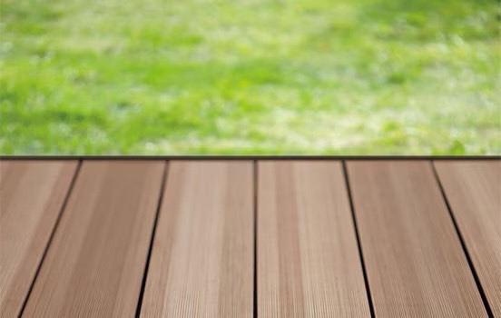 LIXIL　ガーデンスペース　ウッドデッキ　タイルデッキ　モダン　おしゃれ　エクステリア　愛知・名古屋の外構専門店パートナーホームのエクステリア　製品一覧　樹ら楽ステージ 木彫　ウッドデッキなのに、メンテナンスが簡単。|パートナーホーム