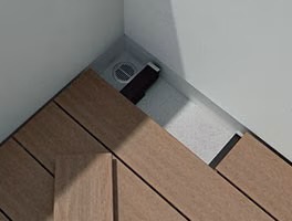 LIXIL　ガーデンスペース　ウッドデッキ　タイルデッキ　モダン　おしゃれ　エクステリア　愛知・名古屋の外構専門店パートナーホームのエクステリア　製品一覧　樹ら楽ステージ 木彫　点検口（オプション）|パートナーホーム