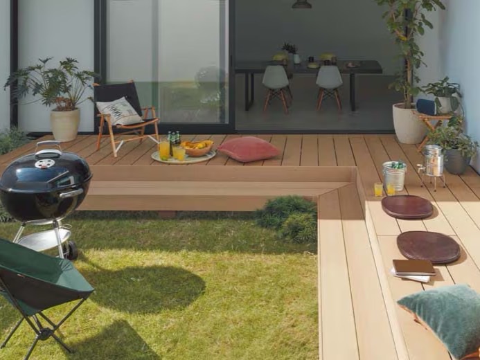 LIXIL　樹ら楽ステージ　仕様【外構エクステリア商品】LIXIL　ガーデンスペース　ウッドデッキ　タイルデッキ　モダン　おしゃれ　エクステリア　愛知・名古屋の外構専門店パートナーホームのエクステリア　製品一覧　樹ら楽ステージ　|パートナーホーム