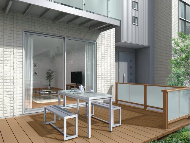 LIXIL　レストステージ 仕様【外構エクステリア商品】LIXIL　ガーデンスペース　ウッドデッキ　タイルデッキ　モダン　おしゃれ　エクステリア　愛知・名古屋の外構専門店パートナーホームのエクステリア　製品一覧　レストステージ　|パートナーホーム