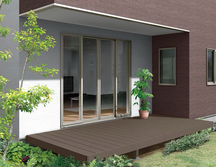 LIXIL　ガーデンスペース　ウッドデッキ　タイルデッキ　モダン　おしゃれ　エクステリア　愛知・名古屋の外構専門店パートナーホームのエクステリア　製品一覧　レストステージ　|パートナーホーム