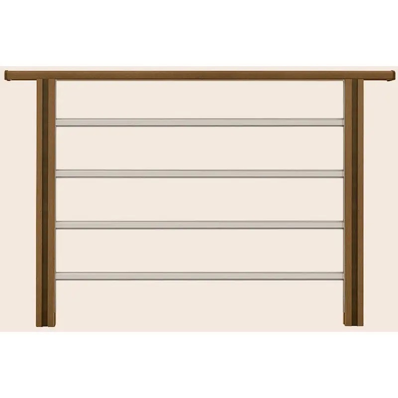 LIXIL　ガーデンスペース　ウッドデッキ　モダン　おしゃれ　エクステリア　愛知・名古屋の外構専門店パートナーホームのエクステリア　製品一覧　デッキフェンス（人工木仕様）　横ビームパネル シャイングレー|パートナーホーム