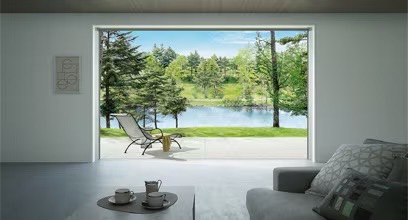 LIXIL　軒　ウッドデッキ　モダン　おしゃれ　エクステリア　愛知・名古屋の外構専門店パートナーホームのエクステリア　製品一覧　タイルデッキ　室内と屋外をつなぎ、一体感のある空間を生み出します。|パートナーホーム