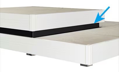 幕板下ふさぎ板 幕板下の隙間をふさぎ、ステップ接続部分の束柱を見えなくします。 LIXIL　軒　ウッドデッキ　モダン　おしゃれ　エクステリア　愛知・名古屋の外構専門店パートナーホームのエクステリア　製品一覧　タイルデッキ　|パートナーホーム