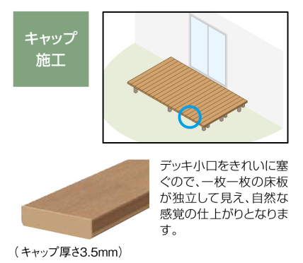 LIXIL　ガーデンスペース　ウッドデッキ　タイルデッキ　モダン　おしゃれ　エクステリア　愛知・名古屋の外構専門店パートナーホームのエクステリア　製品一覧　レストステージ　キャップ施工|パートナーホーム
