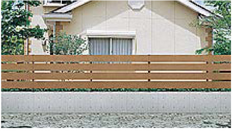 LIXIL　ガーデンスペース　ウッドデッキ　モダン　おしゃれ　エクステリア　愛知・名古屋の外構専門店パートナーホームのエクステリア　製品一覧　ボードラインフェンス　埋込仕様の柱で外構フェンスとしても使用できます。|パートナーホーム