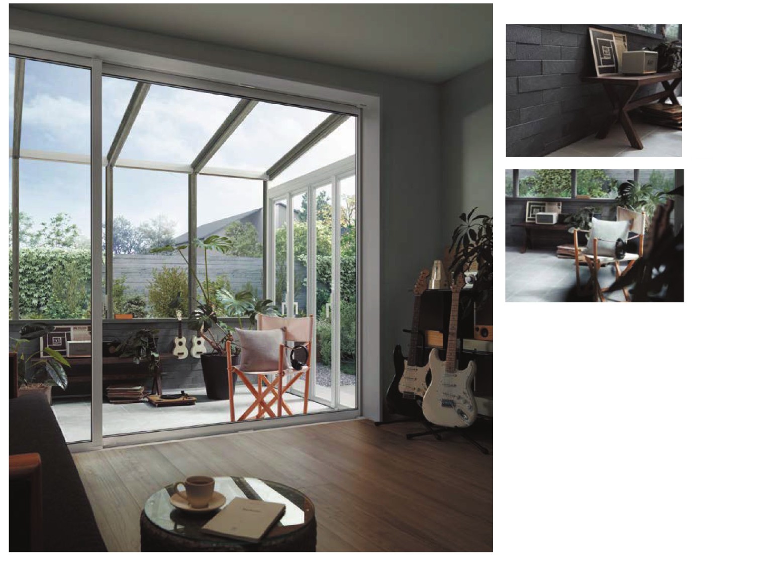 LIXIL　ひさし　軒下　縁側　ガーデンスペース　ガーデンルーム　ワンランク上　モダン　 おしゃれ　エクステリア　愛知・名古屋の外構専門店パートナーホームのエクステリア　製品一覧　ココマ　ガーデンルームタイプ 腰壁タイプ（乾式）|パートナーホーム