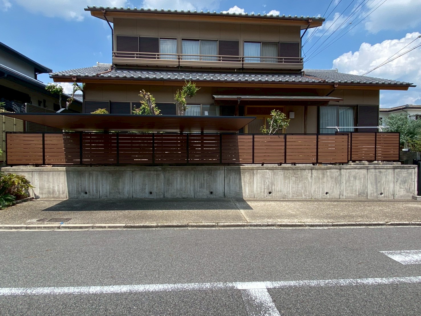 愛知県日進市　外構リフォーム　フェンス　LIXIL　カーポートSC　YS3型　パートナーホーム　工事|パートナーホーム