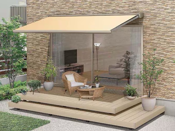 LIXIL　彩風 C型【外構エクステリア商品】サムネイル　LIXIL　軒　ウッドデッキ　モダン　おしゃれ　エクステリア　愛知・名古屋の外構専門店パートナーホームのエクステリア　製品一覧　彩風C型　|パートナーホーム