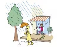 LIXIL　軒　ウッドデッキ　モダン　おしゃれ　エクステリア　愛知・名古屋の外構専門店パートナーホームのエクステリア　製品一覧　彩風C型　優れた耐雨性能 便利な雨よけとしても十分な機能を発揮します。 傘を差していても濡れるような激しい雨、長時間の雨、降雪時、またはそれが予想される時はキャンバスを収納してください。 （設置角度20°以上、降雨量50mm/hまで）|パートナーホーム