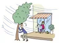 LIXIL　軒　ウッドデッキ　モダン　おしゃれ　エクステリア　愛知・名古屋の外構専門店パートナーホームのエクステリア　製品一覧　彩風C型　安心の耐風圧強度 通常の風雨でキャンバスを収納する必要がありません。 風に向かって歩けないような強風時、または突風が予想される時はキャンバスを収納してください。 （風速20m/秒まで）|パートナーホーム