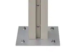 溝付柱（溝フタ取付前） ※写真はベースプレート仕様 LIXIL　モダン　おしゃれ　エクステリア　愛知・名古屋の外構専門店パートナーホームのエクステリア　製品一覧　独立オーニング　|パートナーホーム