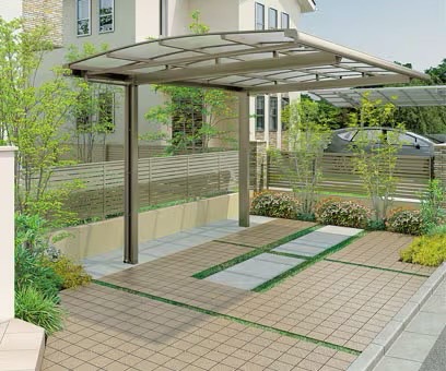 LIXIL　カースペース　モダン　おしゃれ　エクステリア　愛知・名古屋の外構専門店パートナーホームのエクステリア　製品一覧　カースペース用タイル　カーフロア　カーフロア施工|パートナーホーム