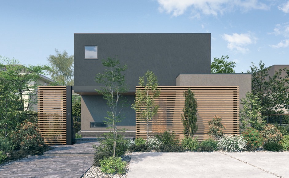 三協アルミ　モダン　おしゃれ　エクステリア　愛知・名古屋の外構専門店パートナーホームのエクステリア　製品一覧　X.スタイル（クロス.スタイル）　X.スタイル（フレーム） フレームは、フレーム＋豊富なアイテムの組み合わせで様々な機能をプラスできます|パートナーホーム