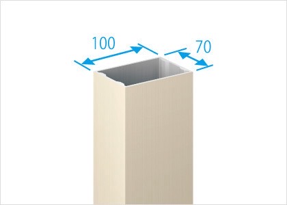 三協アルミ　モダン　おしゃれ　エクステリア　愛知・名古屋の外構専門店パートナーホームのエクステリア　製品一覧　X.スタイル（クロス.スタイル）　フレーム　スクリーンユニット専用スリム柱|パートナーホーム