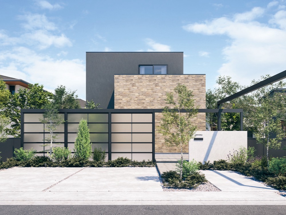 三協アルミ　X.スタイル　フレーム【外構エクステリア商品】|サムネイル　三協アルミ　モダン　おしゃれ　エクステリア　愛知・名古屋の外構専門店パートナーホームのエクステリア　製品一覧　X.スタイル（クロス.スタイル）　フレーム　|パートナーホーム