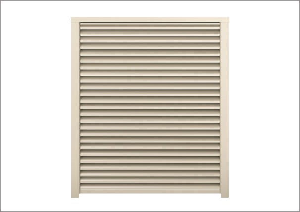 三協アルミ　モダン　おしゃれ　エクステリア　愛知・名古屋の外構専門店パートナーホームのエクステリア　製品一覧　X.スタイル（クロス.スタイル）　スクリーンユニット　7型（横角度格子タイプ） 横格子デザインの半目隠しタイプで、斜めスリットの格子が正面からの視線を抑えます。|パートナーホーム