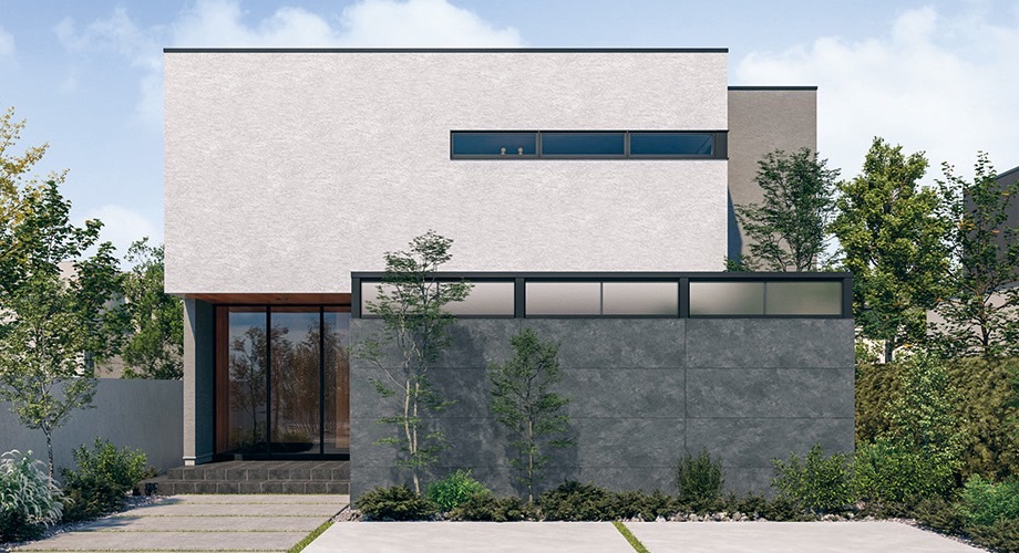 三協アルミ　モダン　おしゃれ　エクステリア　愛知・名古屋の外構専門店パートナーホームのエクステリア　製品一覧　X.スタイル（クロス.スタイル）　デザインウォール　フェルノア（FR） 美しく経年変化を遂げた金属の風合いを表現し、現代的でありながら重厚な趣を感じさせます。|パートナーホーム