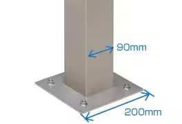 LIXIL　モダン　おしゃれ　エクステリア　愛知・名古屋の外構専門店パートナーホームのエクステリア　製品一覧　独立オーニング　　ベースプレート仕様 （現場で柱カットが必要となります。）|パートナーホーム