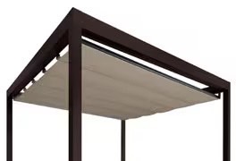 LIXIL　モダン　おしゃれ　エクステリア　愛知・名古屋の外構専門店パートナーホームのエクステリア　製品一覧　独立オーニング　　使用時（全閉） キャンバスは、フラットでシンプルなデザイン。|パートナーホーム