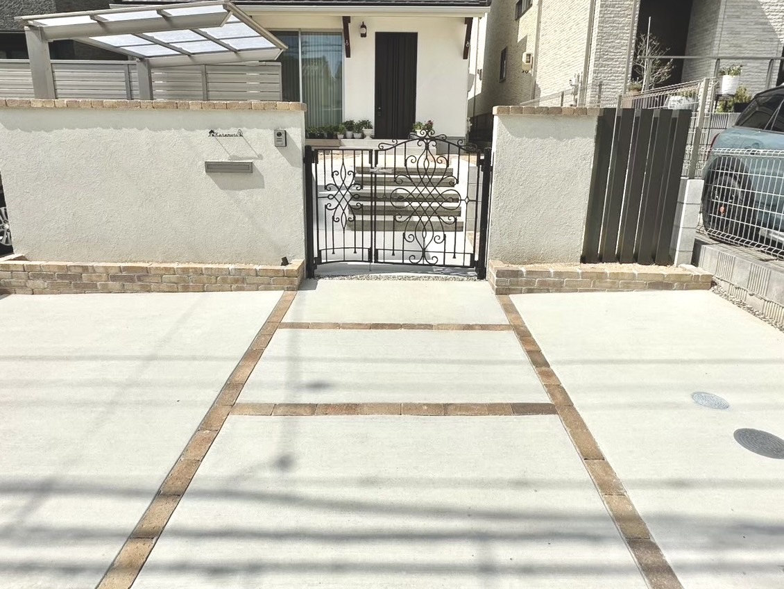 おすすめのスリット　レンガ　外構　駐車場　デザイン　おしゃれ　ランキング　パートナーホーム|パートナーホーム