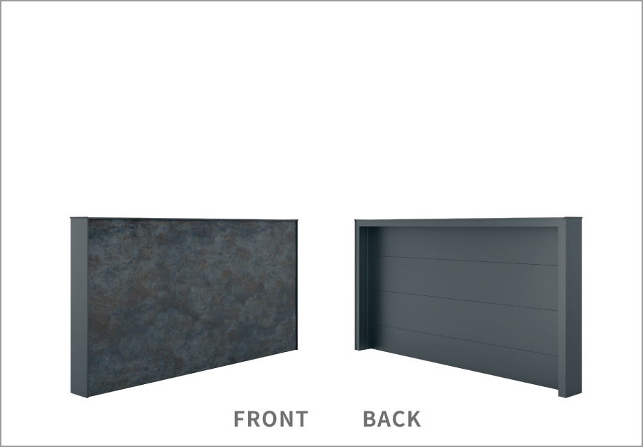 －3型（大判タイル）－　三協アルミ　モダン　おしゃれ　エクステリア　愛知・名古屋の外構専門店パートナーホームのエクステリア　製品一覧　X.スタイル（クロス.スタイル）　門袖　ローウォール|パートナーホーム