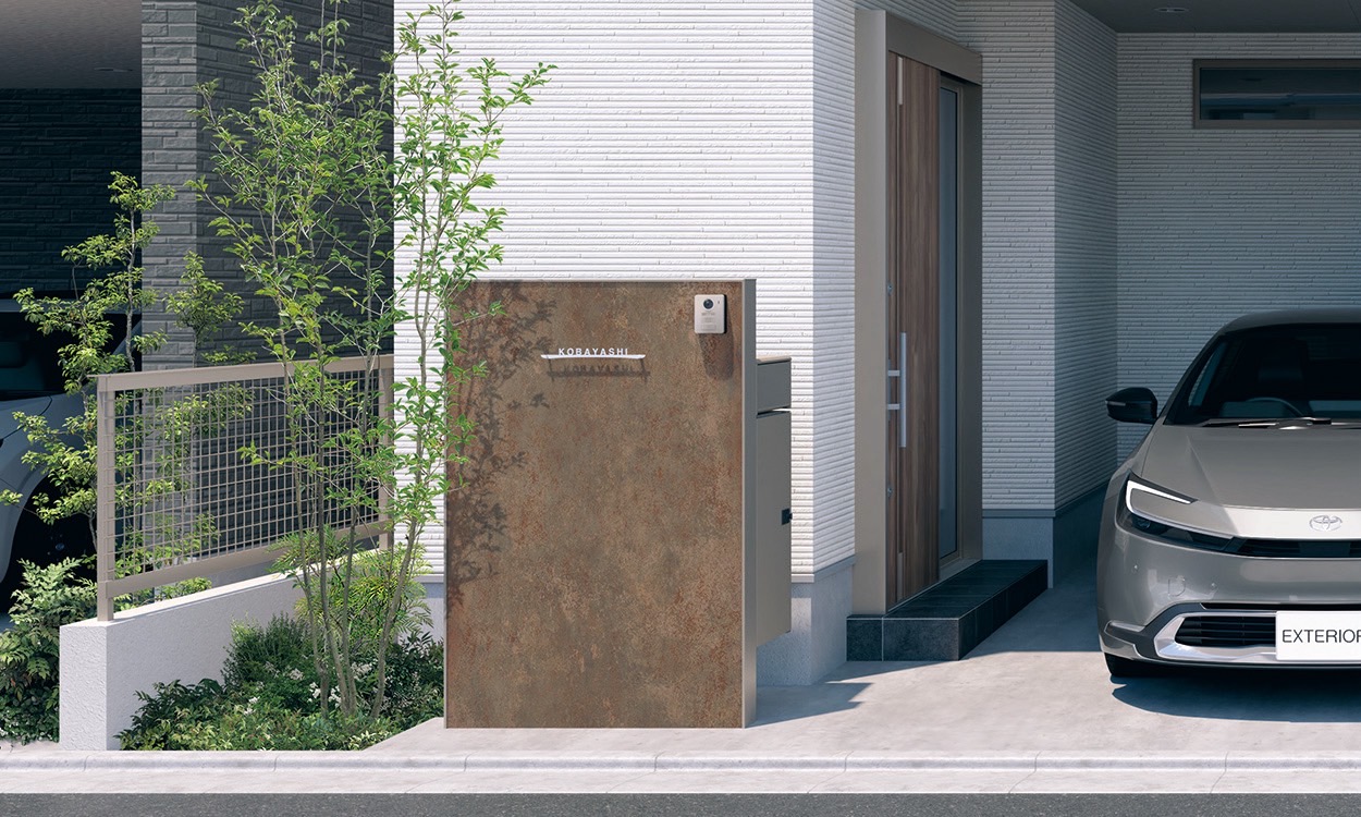 三協アルミ　モダン　おしゃれ　エクステリア　愛知・名古屋の外構専門店パートナーホームのエクステリア　製品一覧　X.スタイル（クロス.スタイル）　門袖　 ウォール3型（大判タイル） ウォール3型（大判タイル） ウォール3型（大判タイル）：1015（W1007／H1510）／TCU（コールテンブラウン・アーバングレー）|パートナーホーム