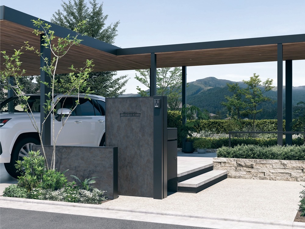 三協アルミ　X.スタイル　門袖　仕様【外構エクステリア商品】|サムネイル　三協アルミ　モダン　おしゃれ　エクステリア　愛知・名古屋の外構専門店パートナーホームのエクステリア　製品一覧　X.スタイル（クロス.スタイル）　門袖　|パートナーホーム