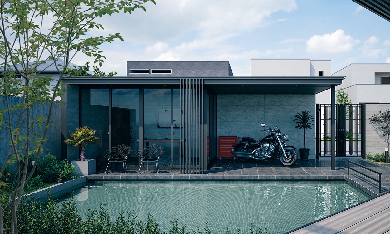 三協アルミ　モダン　おしゃれ　エクステリア　愛知・名古屋の外構専門店パートナーホームのエクステリア　製品一覧　X.スタイル（クロス.スタイル）　ガーデンルーム　|パートナーホーム