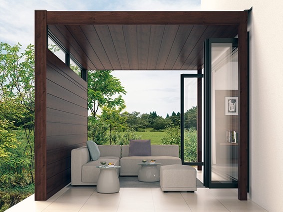 三協アルミ　X.スタイル　テラス【外構エクステリア商品】|テラス　サムネイル　三協アルミ　モダン　おしゃれ　エクステリア　愛知・名古屋の外構専門店パートナーホームのエクステリア　製品一覧　X.スタイル（クロス.スタイル）　ガーデンルーム　|パートナーホーム