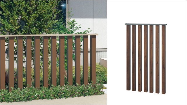 三協アルミ　モダン　おしゃれ　エクステリア　愛知・名古屋の外構専門店パートナーホームのエクステリア　製品一覧　門まわり装飾　マクリズム　枕木連結カバー 枕木材の上部に取り付け、フラットなラインでファサードをまとめます。枕木材のほか、ガラスパネル・機能門柱も取り付けができ、さまざまなコンビネーションが楽しめます。|パートナーホーム