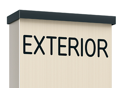 三協アルミ　モダン　おしゃれ　エクステリア　愛知・名古屋の外構専門店パートナーホームのエクステリア　製品一覧　機能ポール　エスポⅡ　アルファベットシール|パートナーホーム