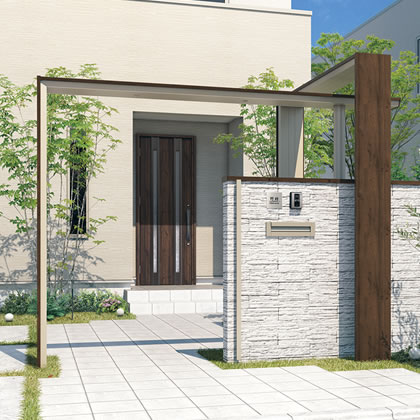 三協アルミ　モダン　おしゃれ　エクステリア　愛知・名古屋の外構専門店パートナーホームのエクステリア　製品一覧　門まわり装飾　フィオーレ　|パートナーホーム