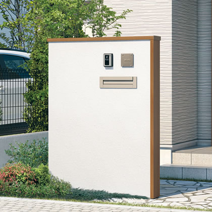 三協アルミ　モダン　おしゃれ　エクステリア　愛知・名古屋の外構専門店パートナーホームのエクステリア　製品一覧　門まわり装飾　フィオーレ　ブロック笠木・ブロックたて枠 他のアイテムとの組み合わせで、用途は多彩です。|パートナーホーム