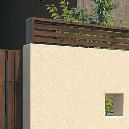 三協アルミ　モダン　おしゃれ　エクステリア　愛知・名古屋の外構専門店パートナーホームのエクステリア　製品一覧　門まわり装飾　フィオーレ　フェンス 高さ3サイズと幅3サイズをご用意。3つの格子デザイン、片面・両面意匠が選べるフリー支柱タイプです。|パートナーホーム