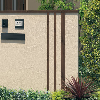 三協アルミ　モダン　おしゃれ　エクステリア　愛知・名古屋の外構専門店パートナーホームのエクステリア　製品一覧　門まわり装飾　フィオーレ　アルミ格子装飾材 ブロック塀への取り付けが可能な格子部材です。|パートナーホーム