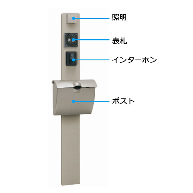 利便性 三協アルミ　モダン　おしゃれ　エクステリア　愛知・名古屋の外構専門店パートナーホームのエクステリア　製品一覧　機能ポール　ジアル　|パートナーホーム