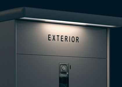 三協アルミ　モダン　おしゃれ　エクステリア　愛知・名古屋の外構専門店パートナーホームのエクステリア　製品一覧　機能門柱 アクセンティア　LED照明（AC100V） 環境保全と省エネに配慮したLED照明（白熱灯10W相当、消費電力1.8W）を標準装備しています。|パートナーホーム