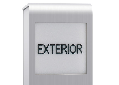 三協アルミ　モダン　おしゃれ　エクステリア　愛知・名古屋の外構専門店パートナーホームのエクステリア　製品一覧　機能ポール モデアⅡ　アルファベットシール 表札用に、お名前を貼ることができるアルファベットシールを用意しています。 ●照明部に貼付できるアルファベット文字数には制限があります。|パートナーホーム