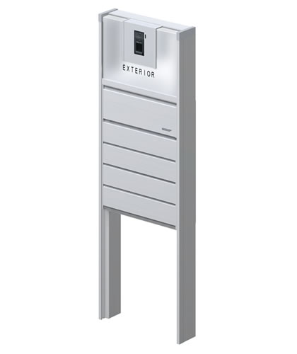 三協アルミ　モダン　おしゃれ　エクステリア　愛知・名古屋の外構専門店パートナーホームのエクステリア　製品一覧　機能ポール　スリムモダン　ボーダーパネルタイプ|パートナーホーム