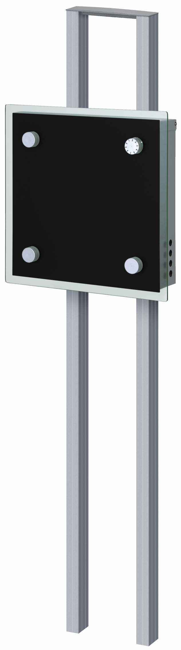 ポール建てタイプ　SWM-S1　ブラック（RKR）　三協アルミ　モダン　おしゃれ　エクステリア　愛知・名古屋の外構専門店パートナーホームのエクステリア　製品一覧　ポスト　SWM型　|パートナーホーム