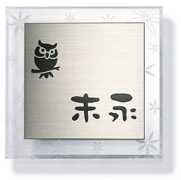 三協アルミ　表札　モダン　おしゃれ　エクステリア　愛知・名古屋の外構専門店パートナーホームのエクステリア　製品一覧　ステンレス+アクリル　AST-2　クリア（CL）|パートナーホーム