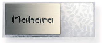 三協アルミ　表札　モダン　おしゃれ　エクステリア　愛知・名古屋の外構専門店パートナーホームのエクステリア　製品一覧　ステンレス+アクリル　AST-Y3　クリア（CL）|パートナーホーム