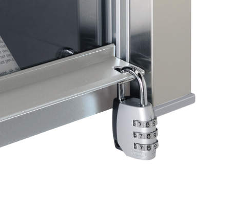 防犯性に配慮 防犯性に配慮して、市販の南京錠を取り付けられるようになっています。 三協アルミ　モダン　おしゃれ　エクステリア　愛知・名古屋の外構専門店パートナーホームのエクステリア　製品一覧　ポスト　SOR型　|パートナーホーム