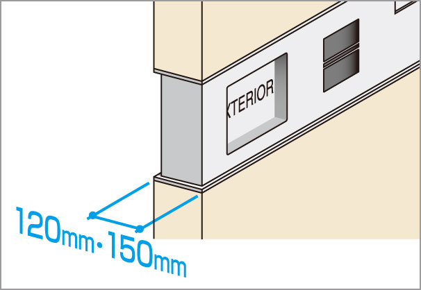 三協アルミ　モダン　おしゃれ　エクステリア　愛知・名古屋の外構専門店パートナーホームのエクステリア　製品一覧　ポスト機能ユニット　SKUｰ1型・2型それぞれにブロック塀厚120mm用・150mm用の2タイプを用意しています。|パートナーホーム