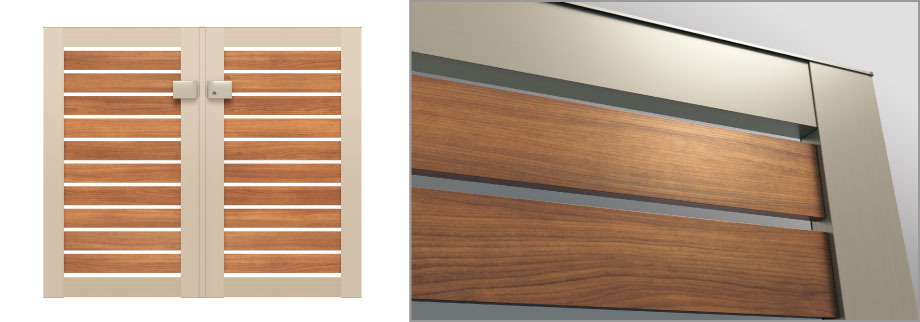 三協アルミ　門扉　モダン　おしゃれ　エクステリア　愛知・名古屋の外構専門店パートナーホームのエクステリア　製品一覧　Y3型（横板格子）|パートナーホーム