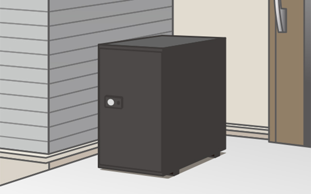 三協アルミ　モダン　おしゃれ　エクステリア　愛知・名古屋の外構専門店パートナーホームのエクステリア　製品一覧　宅配ボックス フレムスLight（ライト）S型　据え置きタイプ 省スペースでも設置可能|パートナーホーム