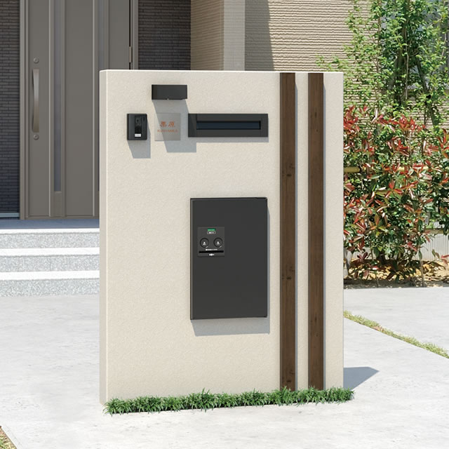 埋め込みタイプ　三協アルミ　モダン　おしゃれ　エクステリア　愛知・名古屋の外構専門店パートナーホームのエクステリア　製品一覧　宅配ボックス　フレムスClassic（クラシック）　|パートナーホーム